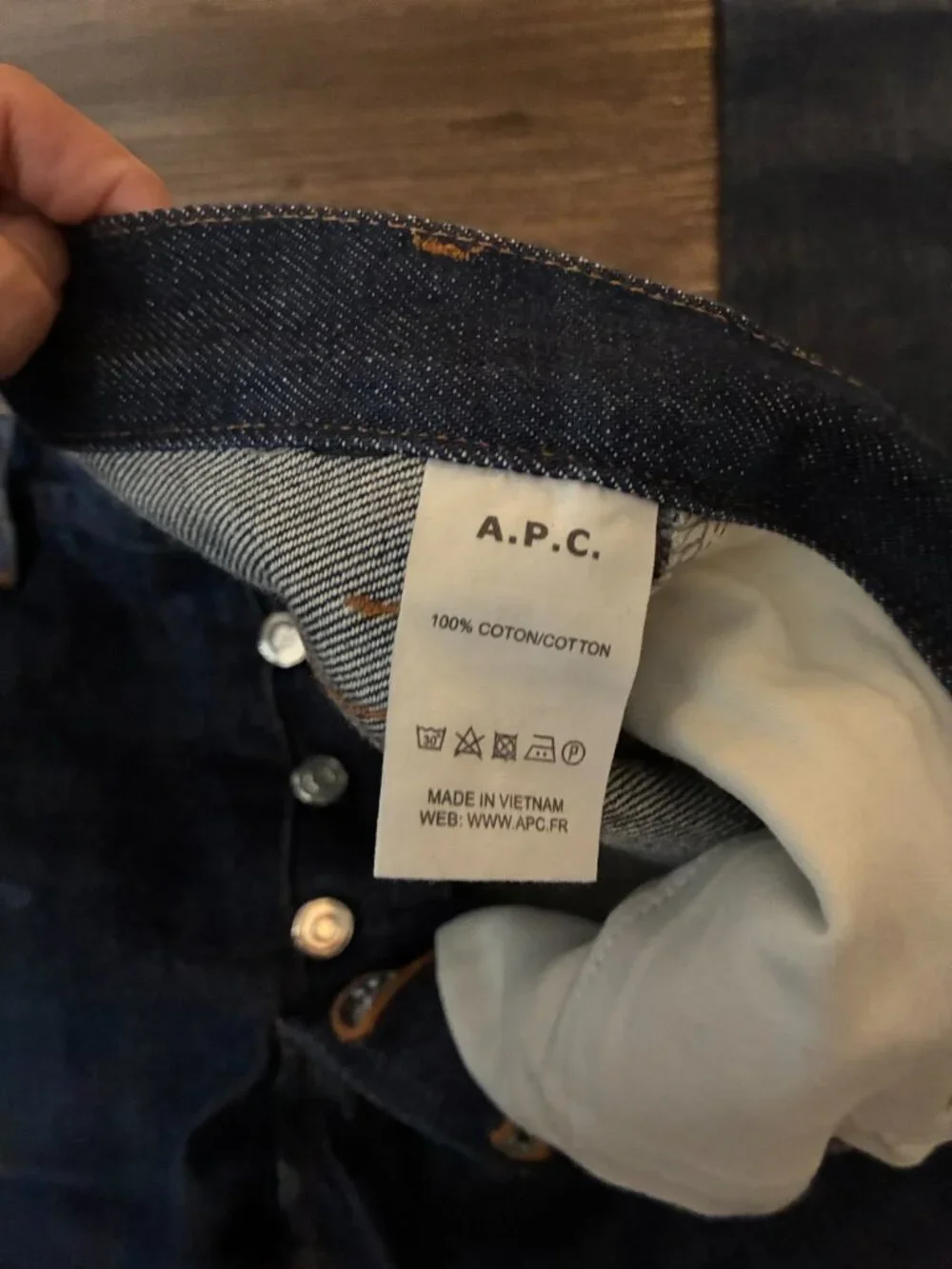 A.P.C. Petit New Standard Men’s Jeans Size 30 Dark Indigo Denim